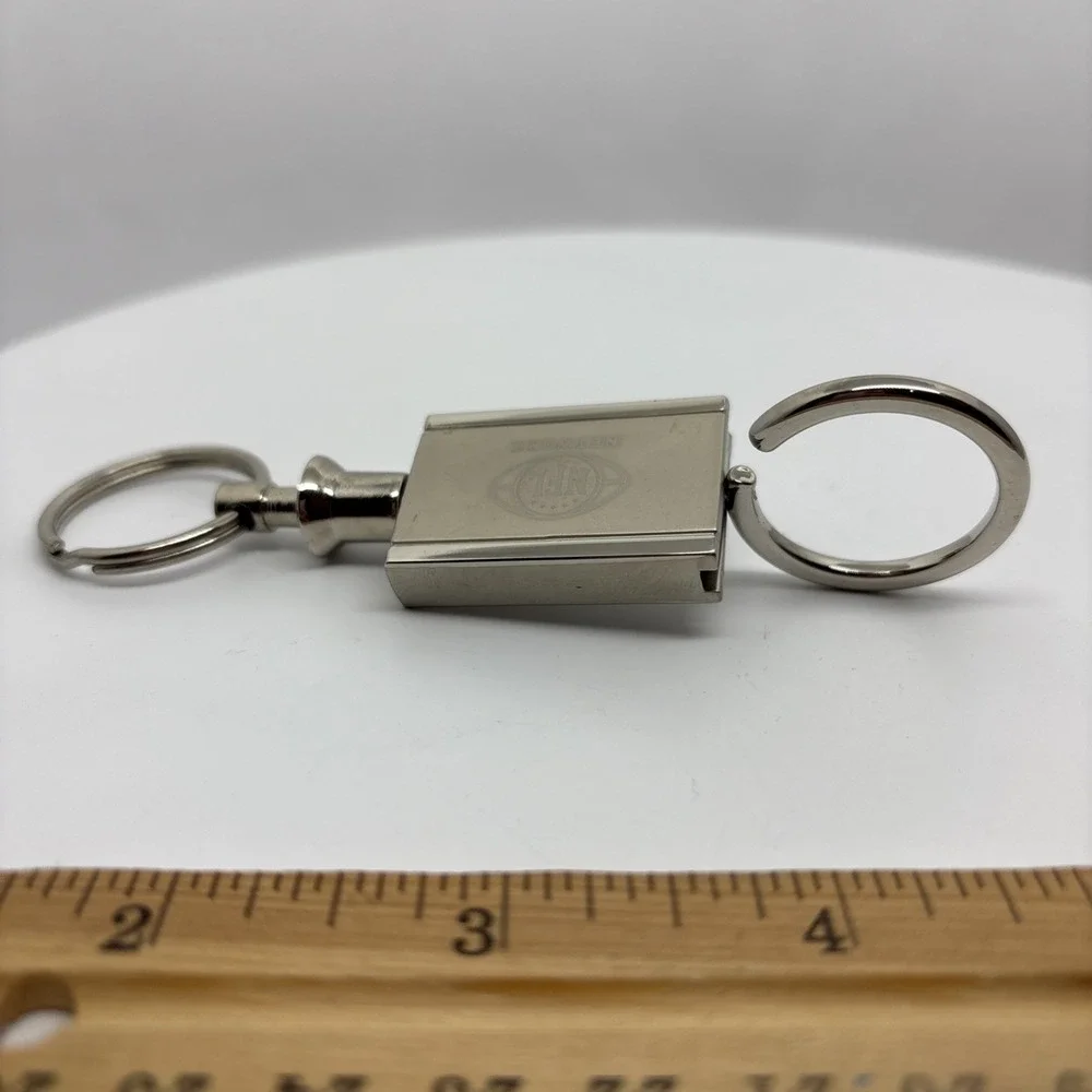 NFL NetworkKey Fob Silver Metal Shiny Key holder Detachable NFL Shield Logo Gift